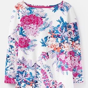 Joules Cream Floral Harbour Tee- 12